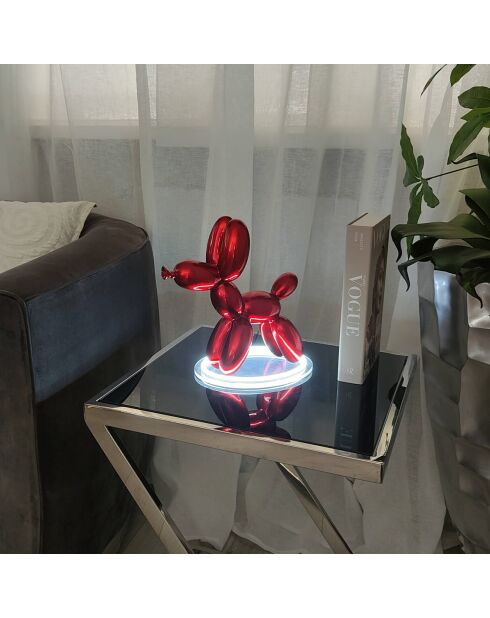 Lampe à led Chien ballon rouge - 27x29x17 cm