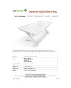 Mesa de jardín Florida de aluminio con extensión blanca - 180/240x100x77 cm