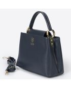 Sac à main en Cuir bleu - 24x12x18 cm