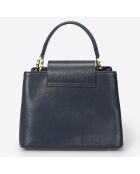 Sac à main en Cuir bleu - 24x12x18 cm
