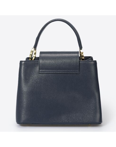 Sac à main en Cuir bleu - 24x12x18 cm