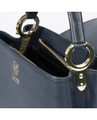 Sac à main en Cuir bleu - 24x12x18 cm