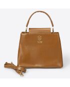 Sac à main en Cuir cognac - 24x12x18 cm