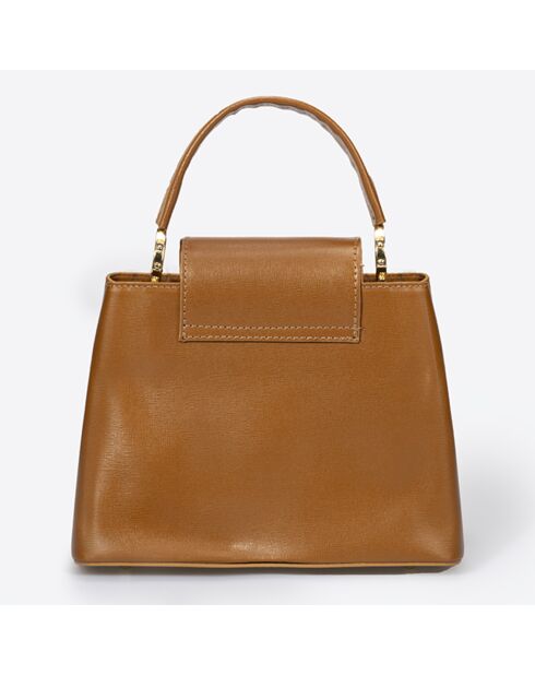 Sac à main en Cuir cognac - 24x12x18 cm