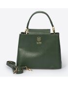 Borsa a mano in pelle verde - 24x12x18 cm