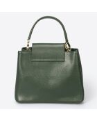 Borsa a mano in pelle verde - 24x12x18 cm