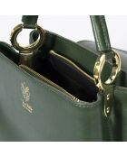 Borsa a mano in pelle verde - 24x12x18 cm