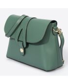 Borsa a tracolla in pelle verde pavone - 25x9x19 cm