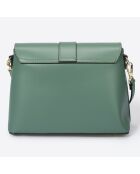 Borsa a tracolla in pelle verde pavone - 25x9x19 cm