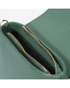 Borsa a tracolla in pelle verde pavone - 25x9x19 cm