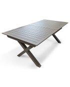 Gartentisch Florida aus Aluminium mit Quarzverlängerung - 180/240x100x77 cm