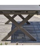 FLORIDE Gartengarnitur mit Verlängerung+6 stapelbare Quarzsessel