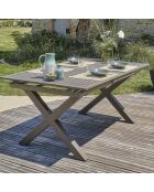 FLORIDE Gartengarnitur mit Verlängerung + 8 stapelbare Quarzsessel