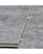 Gartenset FLORIDE Tisch mit Verlängerung + 6 anthrazitgraue stapelbare Sessel