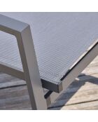 Gartenset FLORIDE Tisch mit Verlängerung + 6 anthrazitgraue stapelbare Sessel