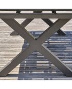 Tuintafel Florida aluminium met antracietgrijze verlenging - 180/240x100x77 cm