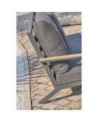 Mueble de jardín Kommos de 5 plazas en aluminio y tapa compuesta gris antracita