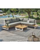 Lavezzi 5-Sitzer-Gartenmöbel aus Aluminium und weißer Kunstholzplatte