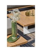 Lavezzi 5-Sitzer-Gartenmöbel aus Aluminium und weißer Kunstholzplatte