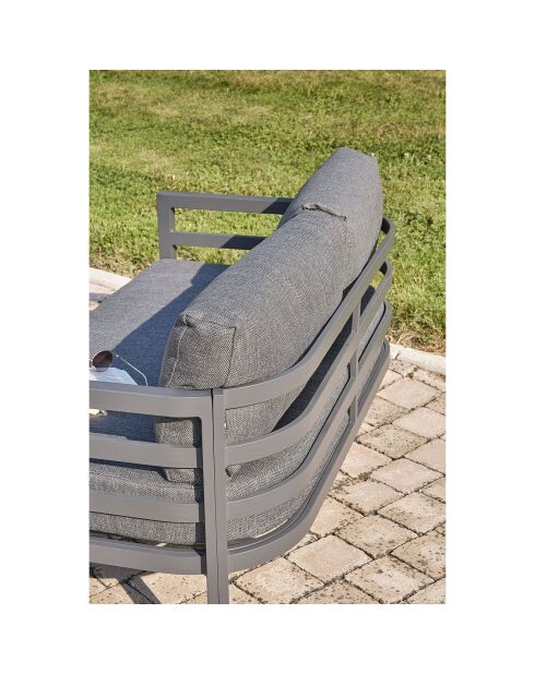 Salon de jardin Lisbonne 4 places en aluminium  gris anthracite