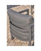 Salon de jardin Lisbonne 4 places en aluminium  gris anthracite