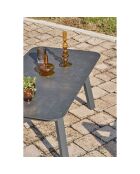 Salon de jardin Lisbonne 4 places en aluminium  gris anthracite