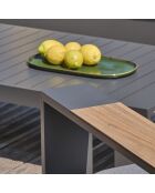 Salon de jardin Mandelieu 5 places en aluminium gris anthracite