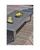 Salon de jardin Mandelieu 5 places en aluminium gris anthracite