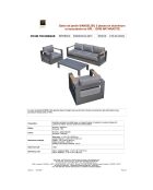 Salon de jardin Mandelieu 5 places en aluminium gris anthracite