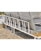 Miyako 5-Sitzer-Gartenmöbel aus Aluminium und weißer Akazie