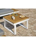 Miyako 5-Sitzer-Gartenmöbel aus Aluminium und weißer Akazie