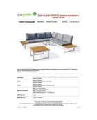 Miyako 5-Sitzer-Gartenmöbel aus Aluminium und weißer Akazie