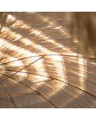 Sombrilla con flecos HAWAI de acero con acabado en madera marrón - D.200