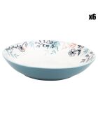 6 Assiettes creuses en Porcelaine Primaflora multicolores -  D.20 cm