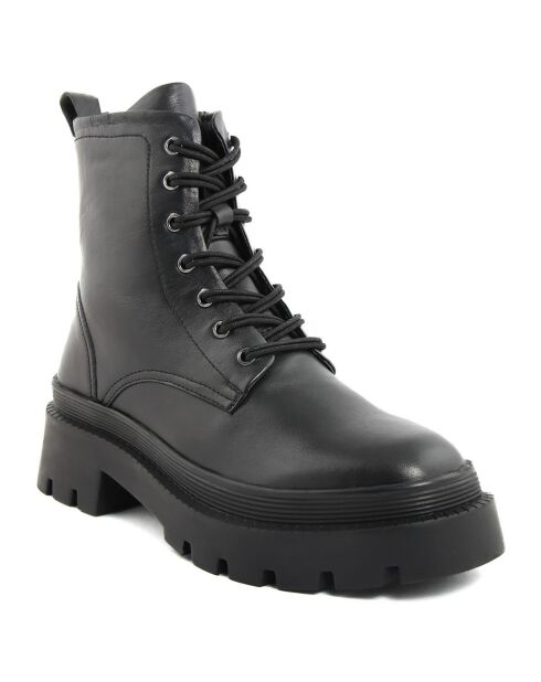 Boots en Cuir Alix noires - Talon 4.5 cm