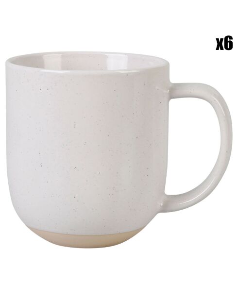 6 Mugs Slow Design blancs - 47 cl