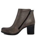 Bottines en Cuir Pia taupe - Talon 7 cm