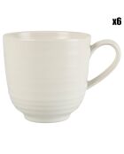 6 Mugs Fusion blancs - 35 cl