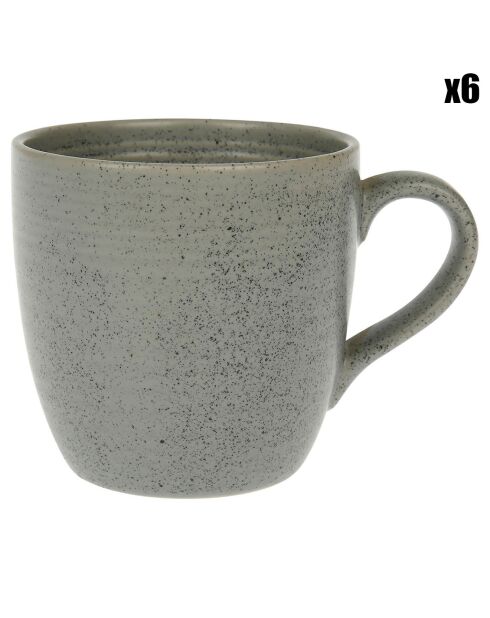 6 Mugs Fusion gris - 35 cl