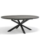 Pelosa Gartentisch aus Aluminium mit anthrazitgrauer Schmetterlingsverlängerung - 145/199x145x75 cm