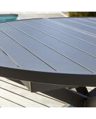 Pelosa Gartentisch aus Aluminium mit anthrazitgrauer Schmetterlingsverlängerung - 145/199x145x75 cm