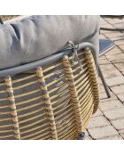 Muebles de jardín Tulum de 4 plazas en resina tejida marrón