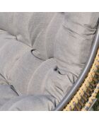 Muebles de jardín Tulum de 4 plazas en resina tejida marrón