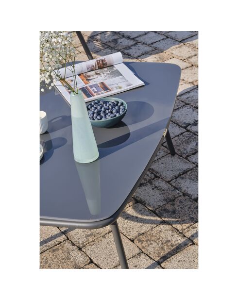 Mobili da giardino Tulum a 4 posti in resina intrecciata marrone