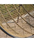 Muebles de jardín Tulum de 4 plazas en resina tejida marrón