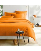 Parue housse de couette satin de coton Olivia cuivre