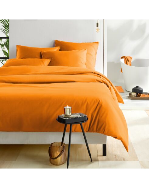 Parue housse de couette satin de coton Olivia cuivre