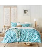 Parure housse de couette Acana vert piscine