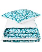 Parure housse de couette Acana vert piscine