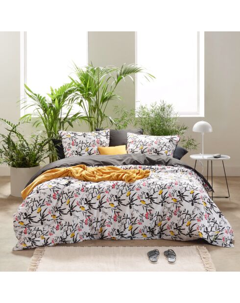 Parure housse de couette Aiko noire